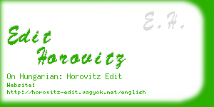 edit horovitz business card